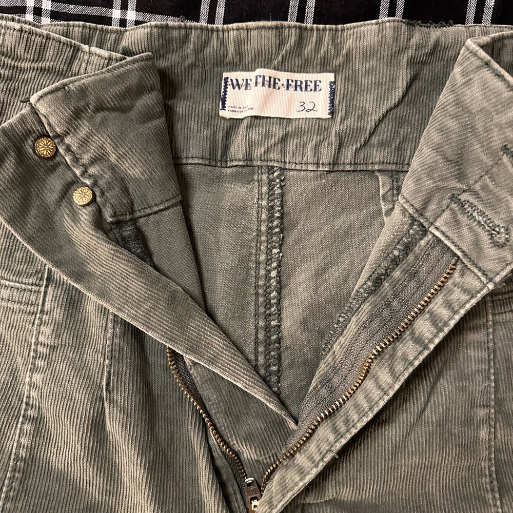 We The Free Olive Green Corduroy Boot Cut Pants - Picture 2 of 8